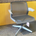 Allsteel Clarity Grey All Mesh Stationary Lounge Guest Chair